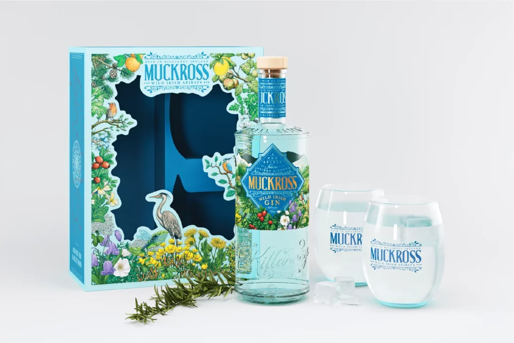 Muckross Wild Irish Gin Gift Set Unboxed