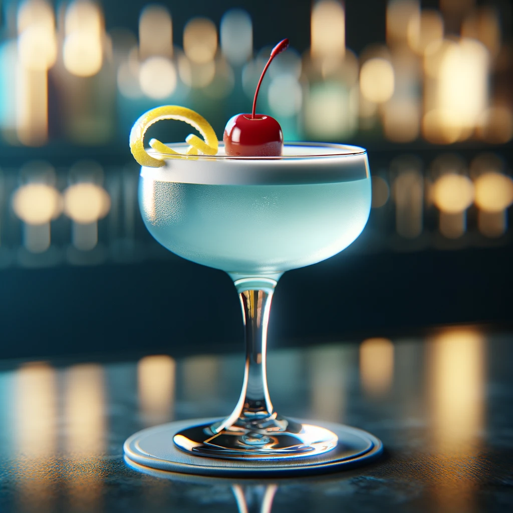 Aviation Cocktail in a coupe glass